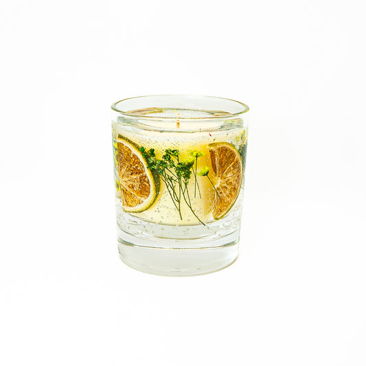 Botanical Soy Wax Candle Jar – Lime & Green Botanicals