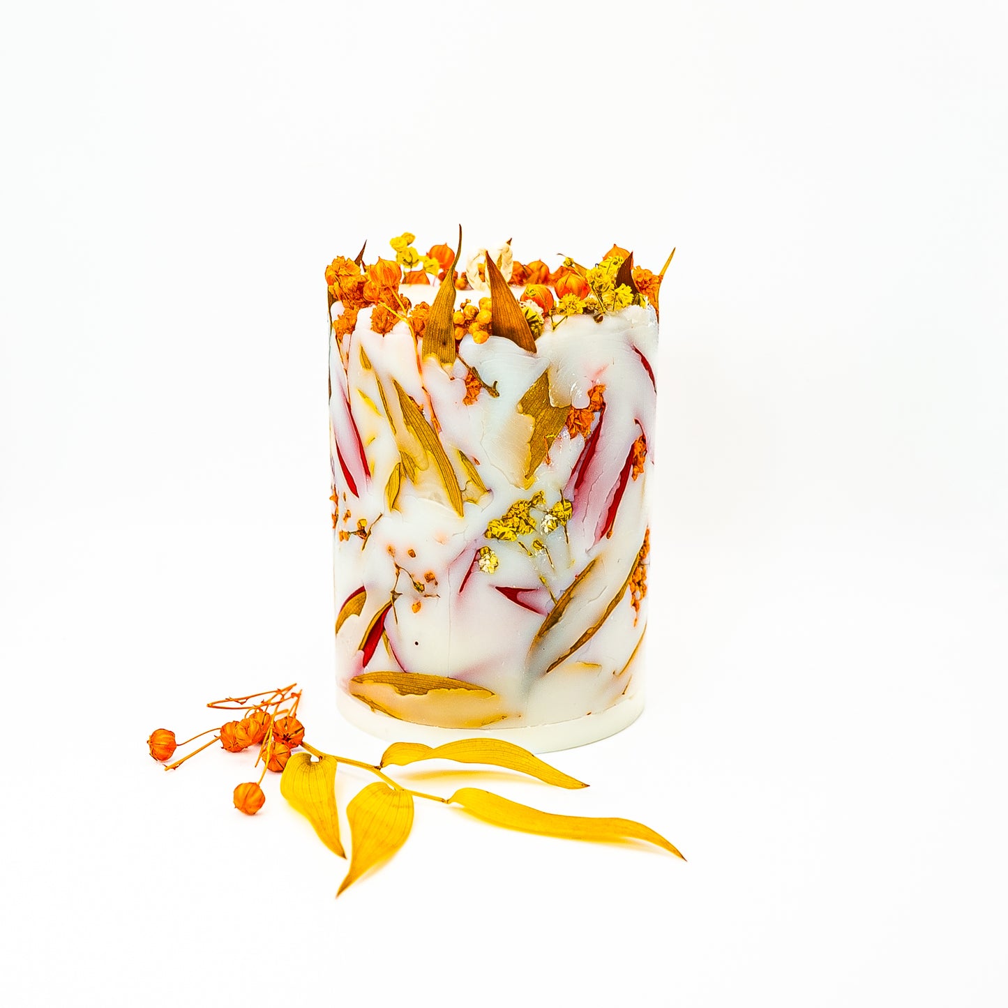 Botanical Soy Wax Candle – Autumn Leaves & Blossoms