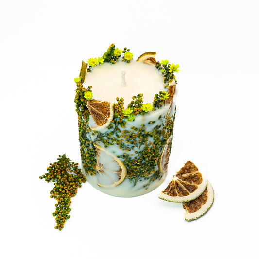 Botanical Soy Wax Candle – Lime & Greenery