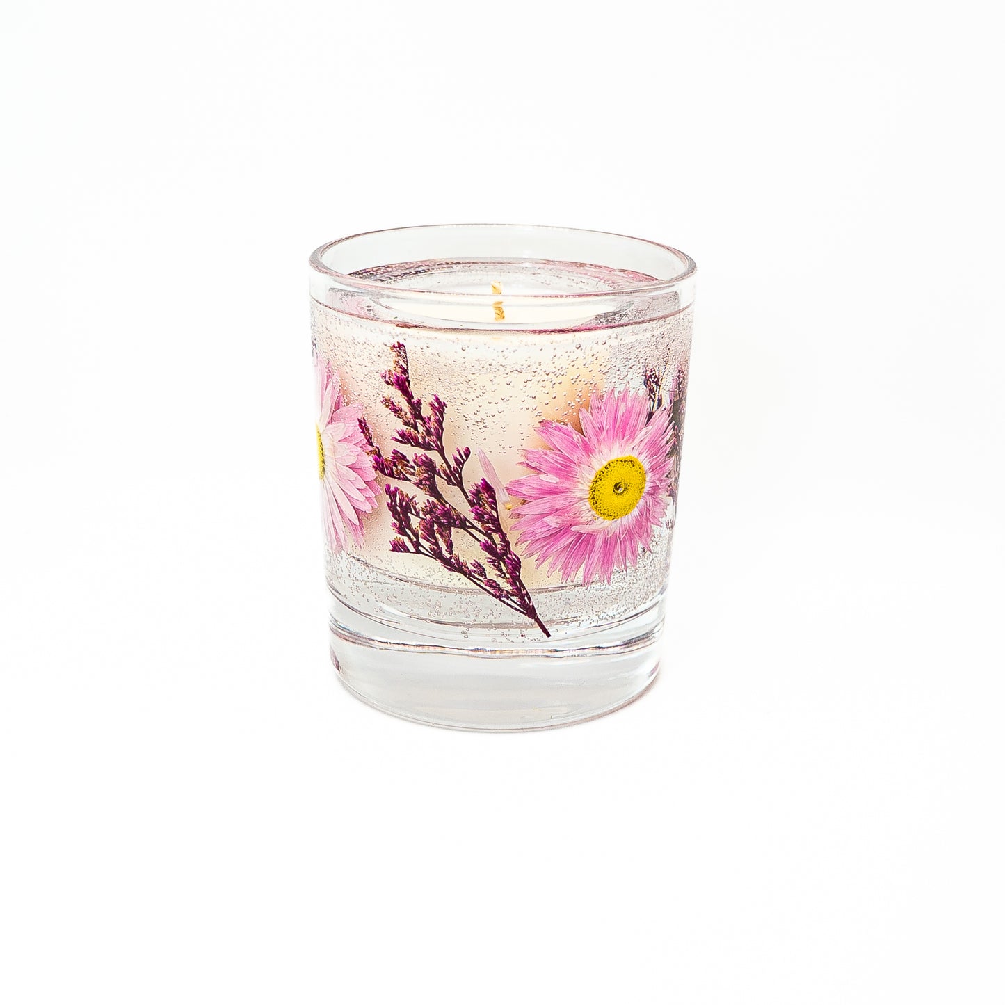 Botanical Soy Wax Candle Jar – Pink Acrolinium Blossom