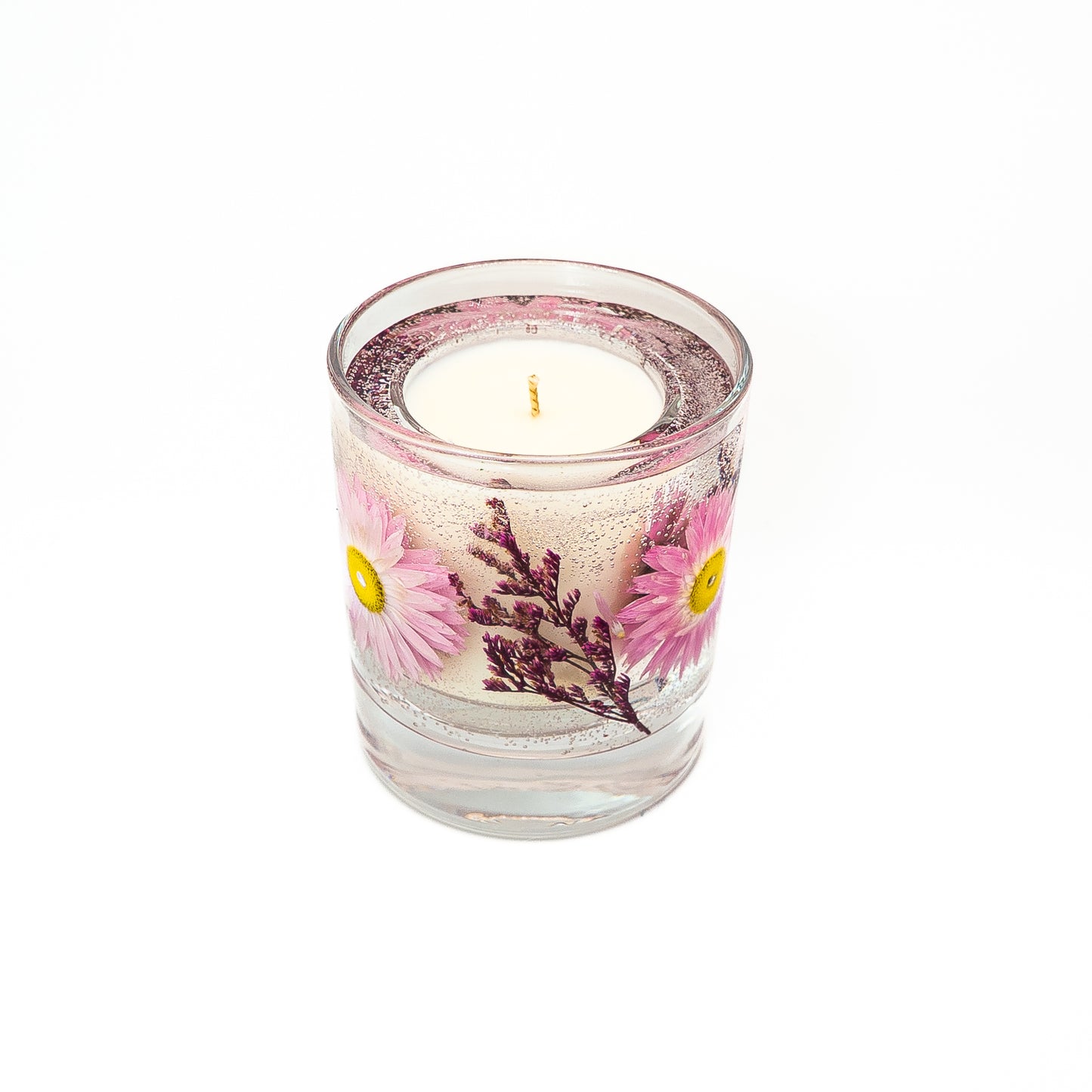 Botanical Soy Wax Candle Jar – Pink Acrolinium Blossom