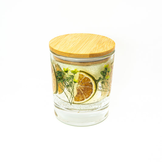 Botanical Soy Wax Candle Jar – Lime & Green Botanicals