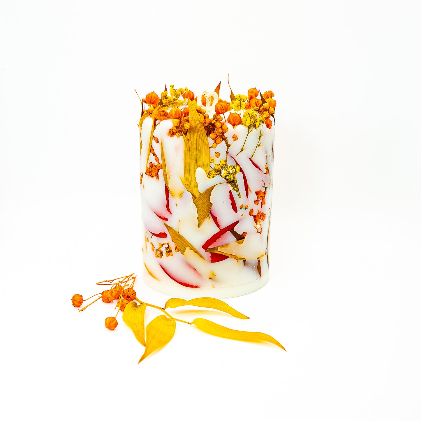 Botanical Soy Wax Candle – Autumn Leaves & Blossoms