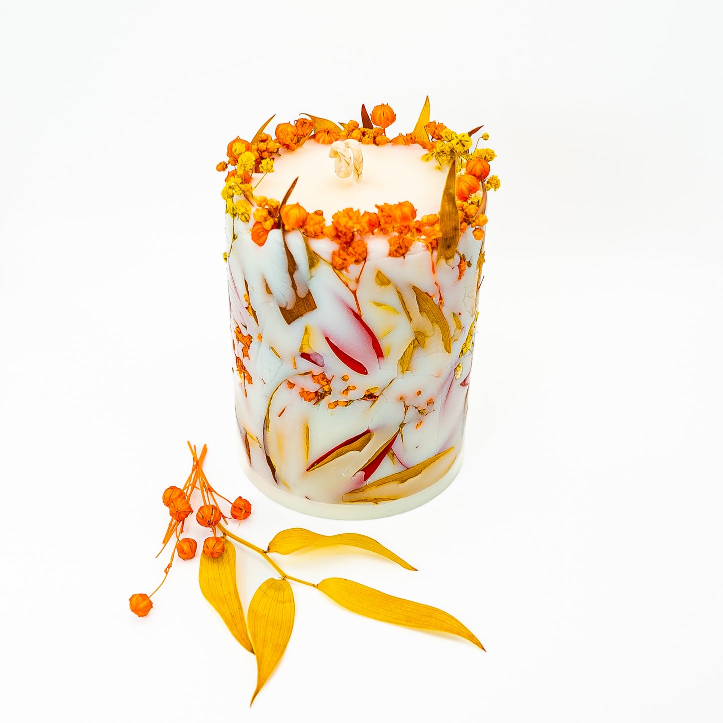 Botanical Soy Wax Candle – Autumn Leaves & Blossoms