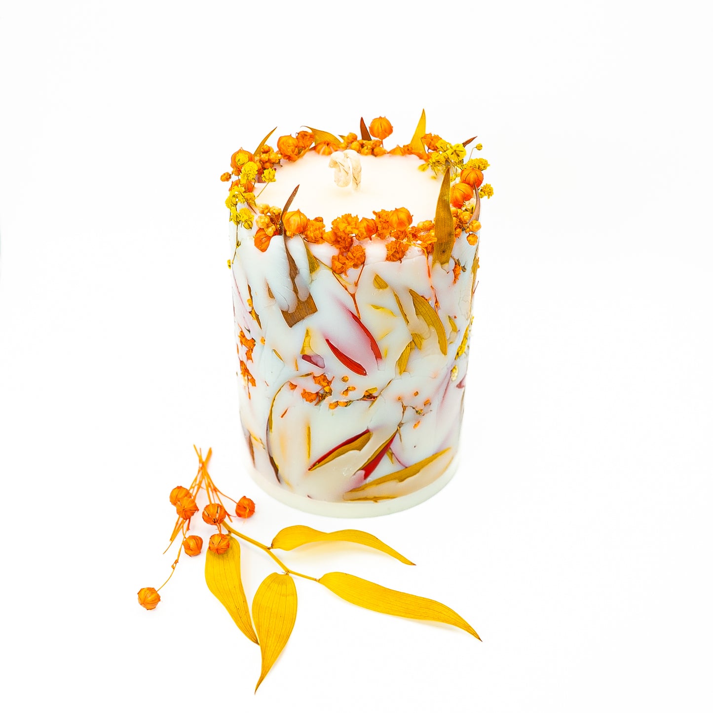 Botanical Soy Wax Candle – Autumn Leaves & Blossoms