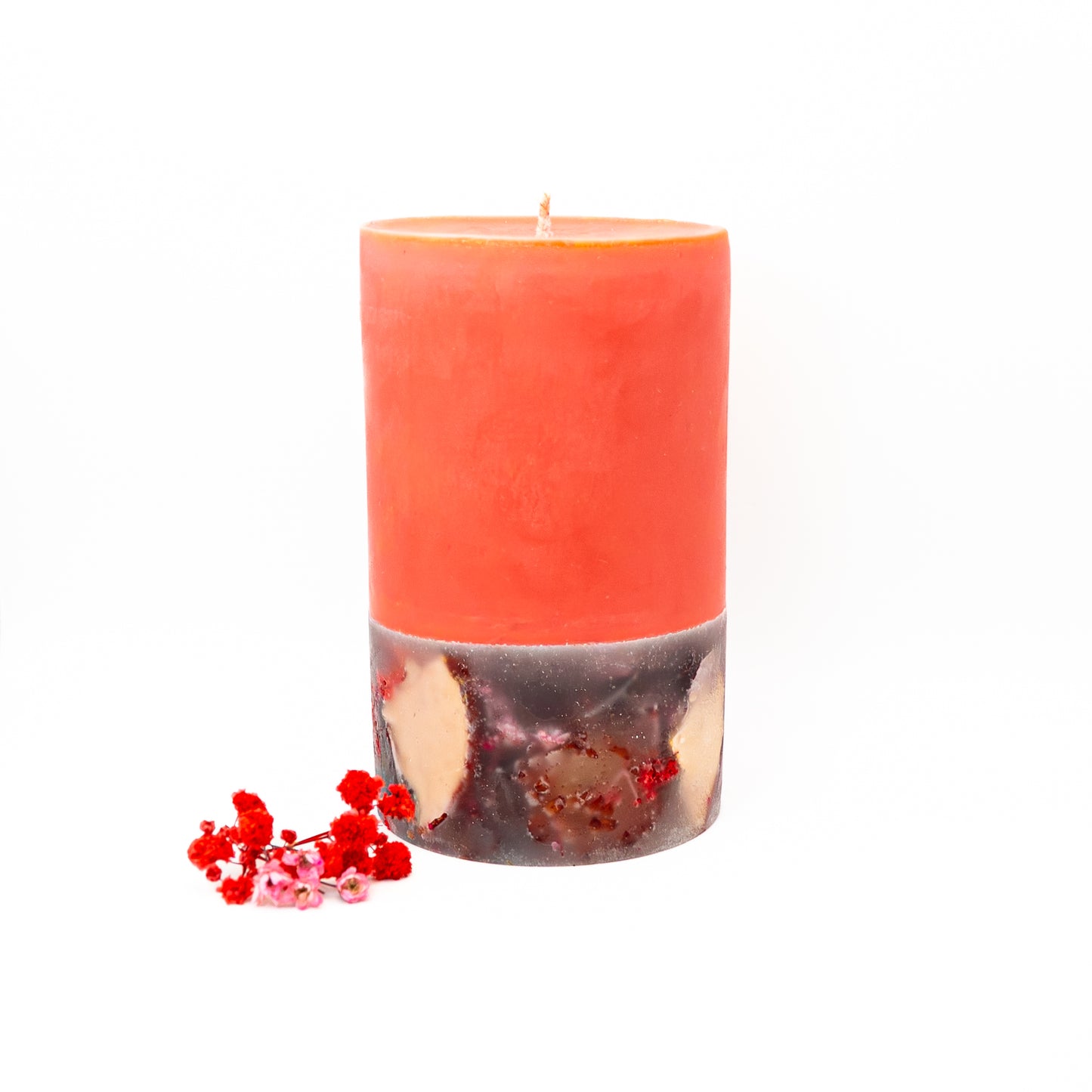 Botanical Soy Wax Candle – Red Floral Layer